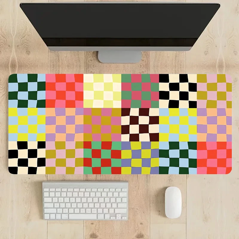 

Large Desk Mouse Pad Girls Office Decor Accessories Washable Wear Resistant Band Seamed Rubber Anti-slip Keyboard Mats 400x900mm