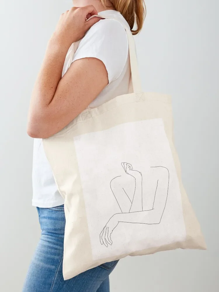 Folded arms line drawing - Anna Tote Bag Women bags Canvas bag for women custom canvas bag tote screen