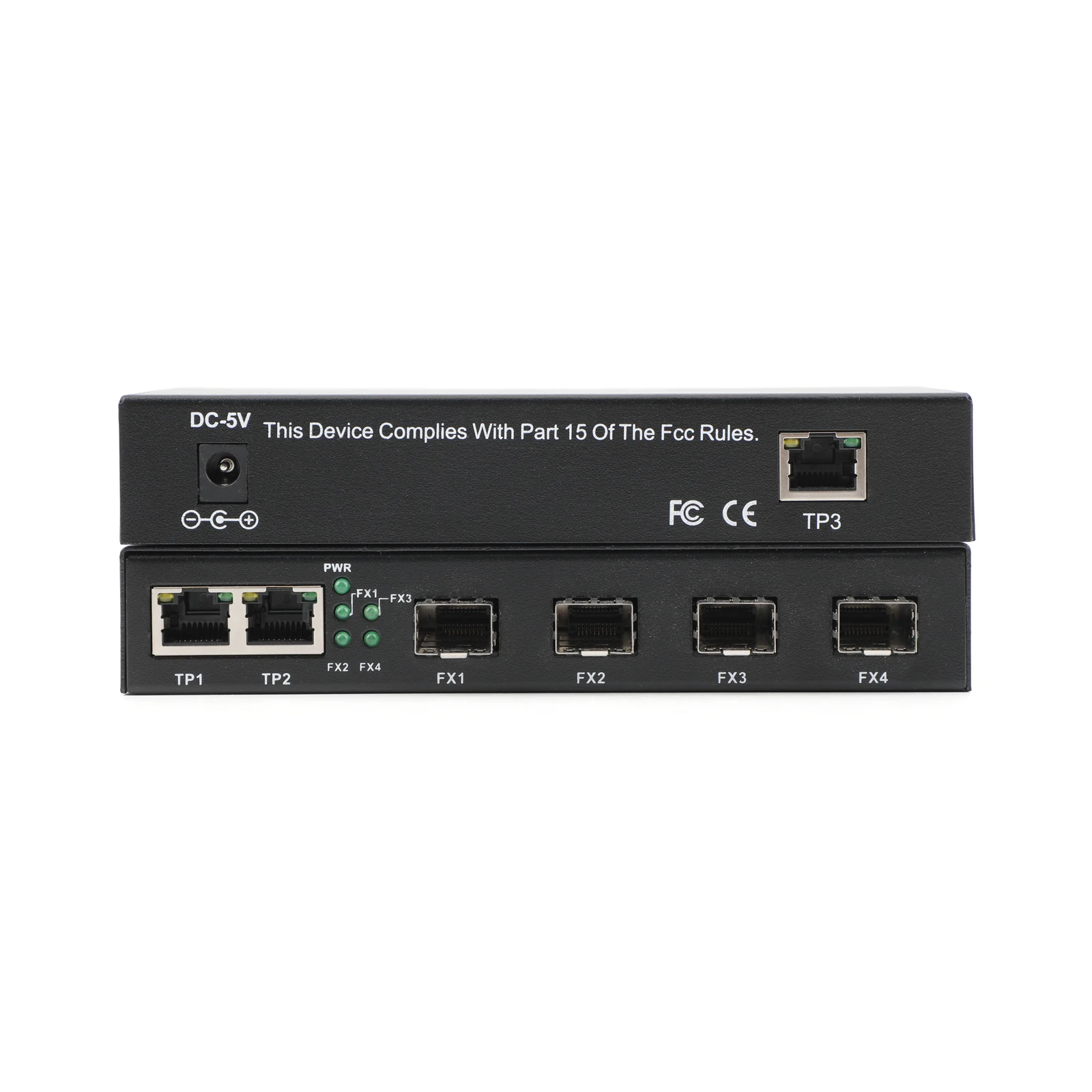 Приемопередатчик 4 SFP на 3 RJ45, 1 шт., гигабитный медиаконвертер SFP, оптоволоконный переключатель 10/100/1000 м с модулем SC SFP 3 км/20 км
