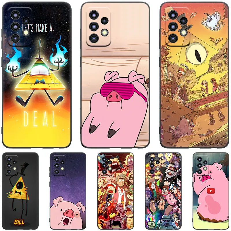 Gravity Falls Bill Cipher Pig Case For Samsung A04S A04E A12 A13 A14 A22 A23 A32 A33 A34 A50 A51 A52S A53 A54 A70 A71 A72 A73 5G