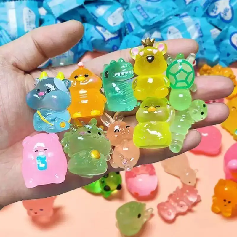 10/20/50 Stück Mini-Tier-Überraschungs-Blindbags, niedliche leuchtende Tiere in verschiedenen Farben, Blindbox-Spielzeug für Kinder, Geburtstagsgeschenk