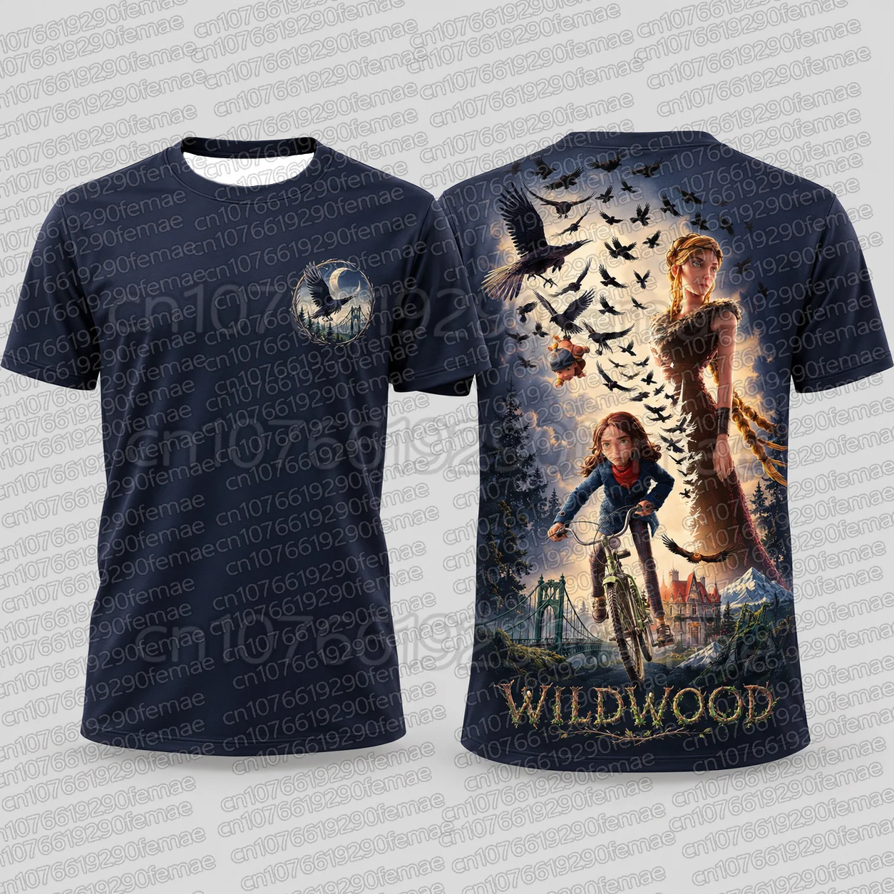 Wildwood 2026 Movie T-Shirt Prue Alexandra Raven Forest Graphic Tee Kids Fantasy Adventure Short Sleeve Crew Neck Casual Top