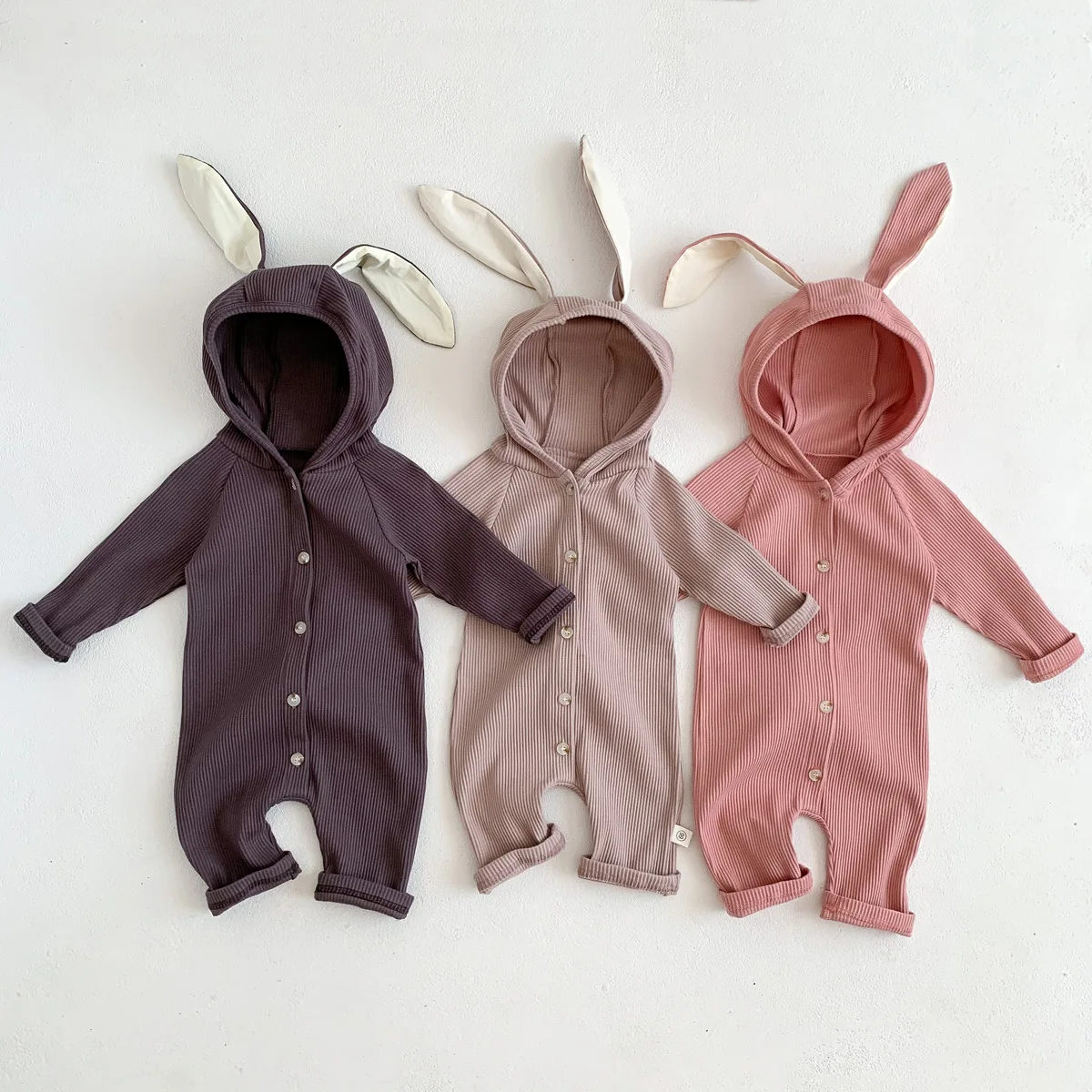 ZOETOPKID Baby Clothes Knitted Jumpsuit Autumn Winter Little Rabbit Ears Boy's One Piece Clothes Knitted Rompers Clothes
