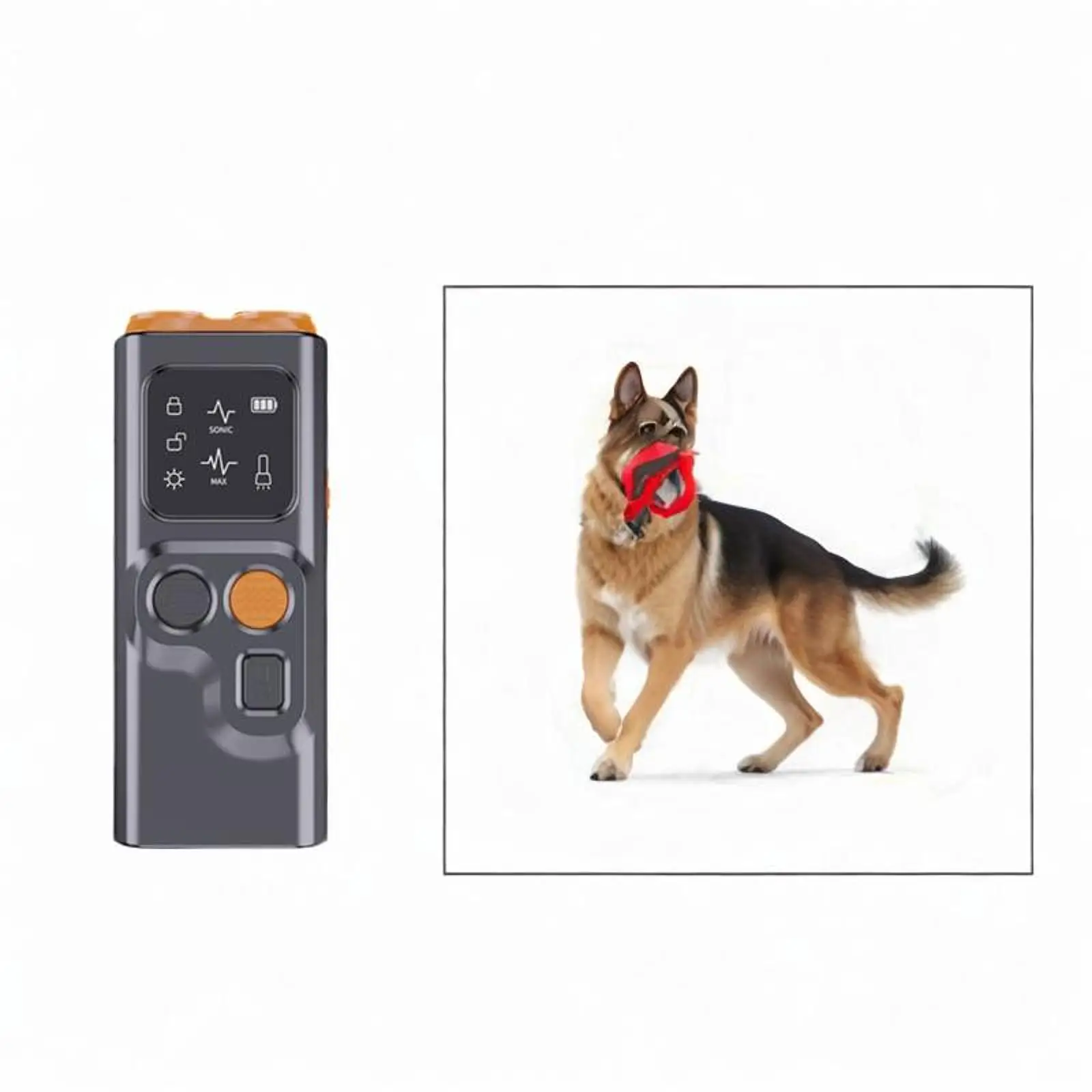 Anti Bark Device Humane Dog Barking Stopper Sonic Control Device with LED Flashlight for Home Outdoor