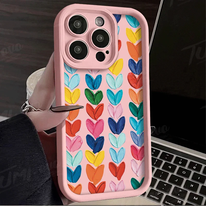 Rainbow Graffiti Love Heart TU Case for Samsung Galaxy A55 A15 A35 A25 A05 A05S 5G A24 A13 A23 A12 A22 A32 A52 A52S A71 A72 A51