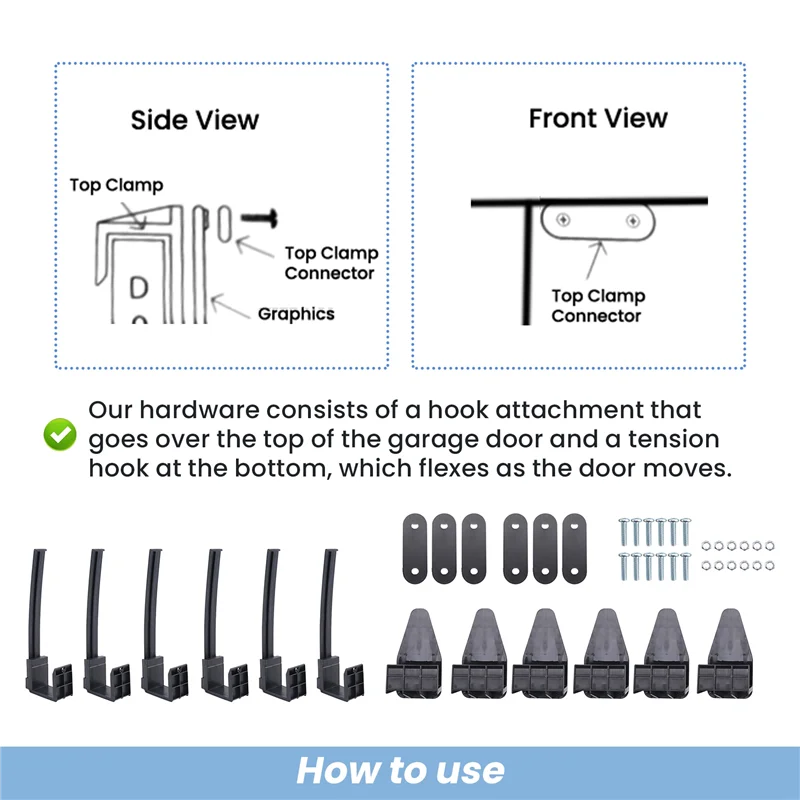 

Best Of 2025-6Set Holiday/Birthday/Anniversary/Advertisement Decoration Garage Door Banner Vinyl Banners Clips Easy To Use