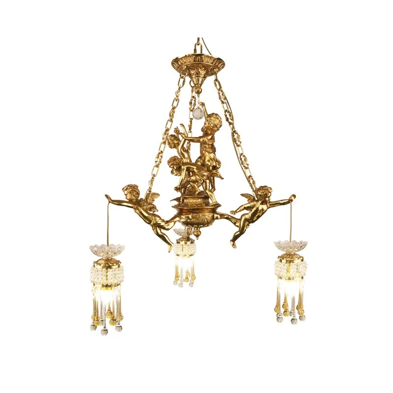 Angel crystal water drop light luxury personalized indoor lighting fixtures