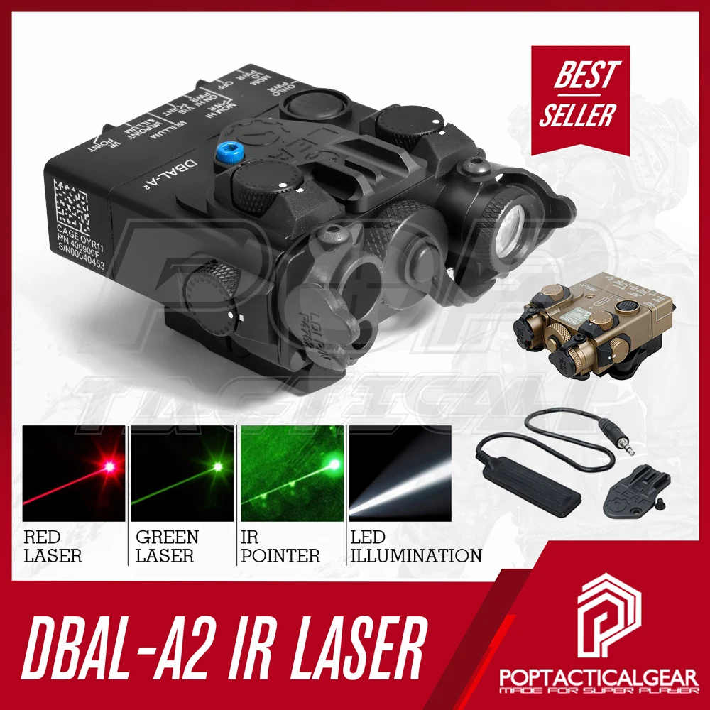 DBAL-A2 Green Red IR Laser Hunting DBAL-A2 Light LED Flashlight WeaponLight Lasers Equipments Light Airsoft Wargame Tactical