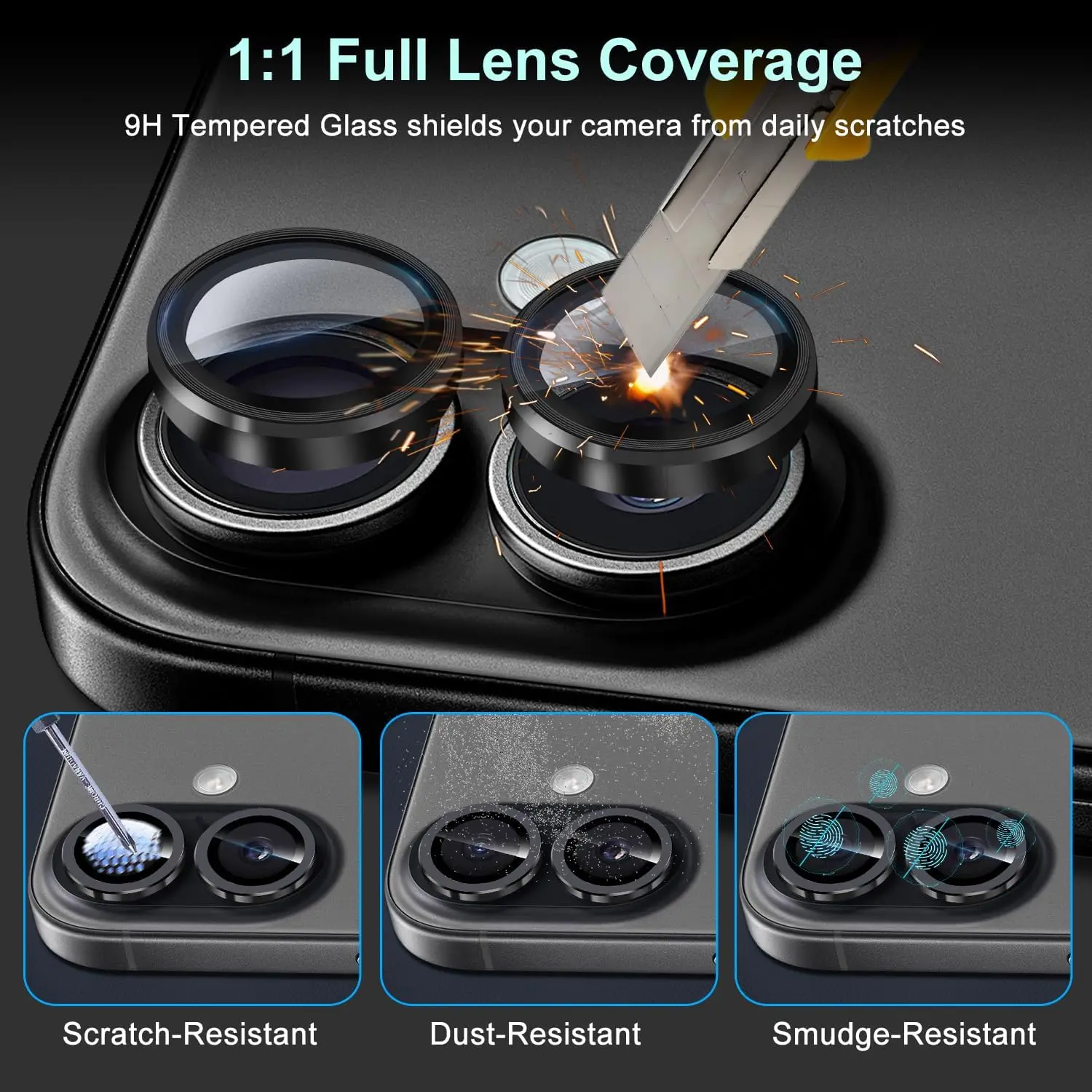 Osłona obiektywu aparatu do iPhone 17 Pro Max Air 16E 16 Plus 15 14 13 Mini 12 11 iPhone17 Akcesoria do ochrony telefonu