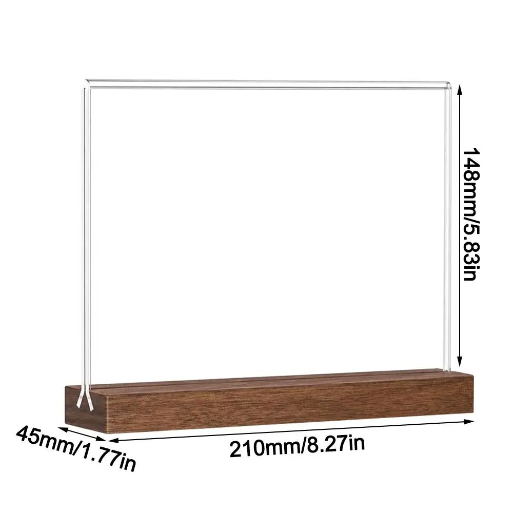 Durable A4/A5/A6 Desk Display Stand Double Side Clear Acrylic Menu Stand Holder Transparent Photo Holder Restaurant