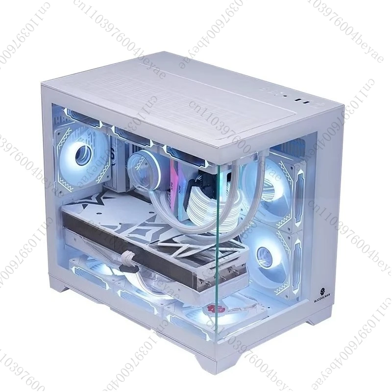 

Computer case, water-cooled sea view room case, pure white long graphics card side transparent host case