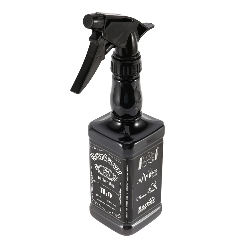 Flacone Spray per parrucchieri da 650Ml Salon Barber Hair Tools Hair Cutting Water Sprayer nero
