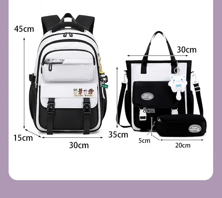 Kinderbuch Tasche für Schule Set Mädchen Grundschule Rucksack Kinder Schule Backpcak 3 Stück Prinzessin Schult aschen Kinder Mochi las Escolar Infantil