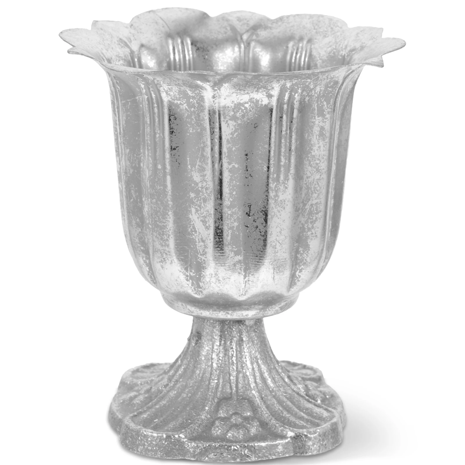 

European Iron Base Flower Pot Vintage Roman Planter for Home Decor Dried Flowers Arrangement Lightweight Portable Christmas