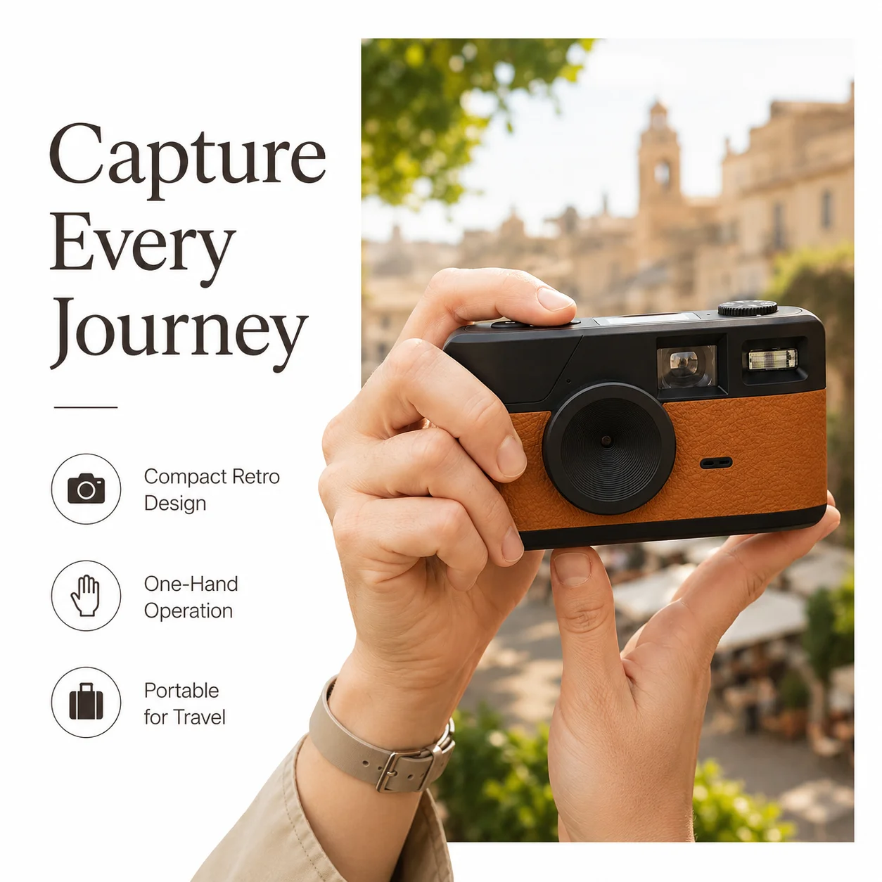 K1 Retro Digital Camera Screenless 8MP CMOS 8 Mode Filters LED Flash Counter Portable Vintage Style Photography Device ABS