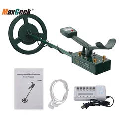 Maxgeek GS-6000 Mini Underground Metal Detector Treasure Hunter w/Headphone Max Depth 8.5m LED Screen