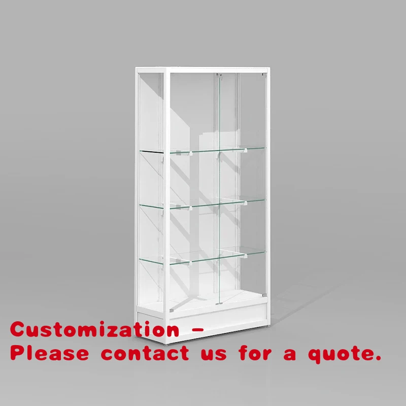 

Customize.Tempered Glass Door Display Cabinet With Led Light Custom Accept Retail Shop