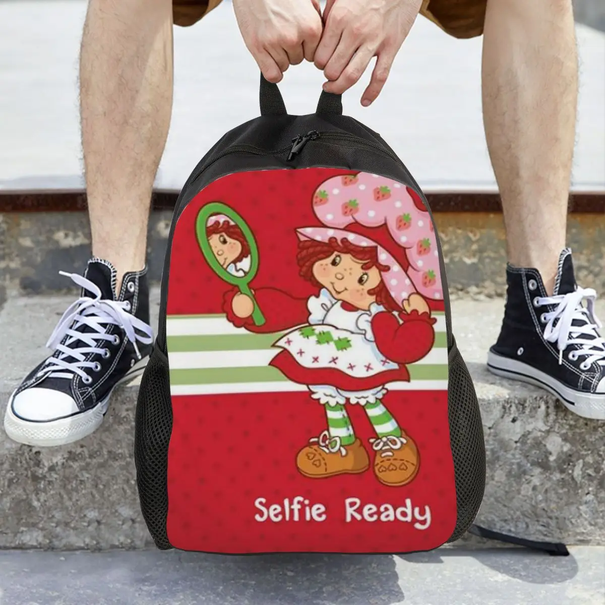 Like Strawberry ShortCake Backpack Daypack Large Capacity Kids BookBag School Bag Shoulder Bags for Men Women