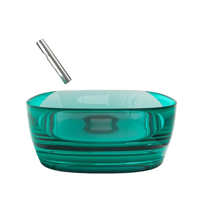 Luxury Eco Friendly Waterproof Easy Clean Countertop Sink Custom Color Design for Hotel Bathroom Villa Apartment