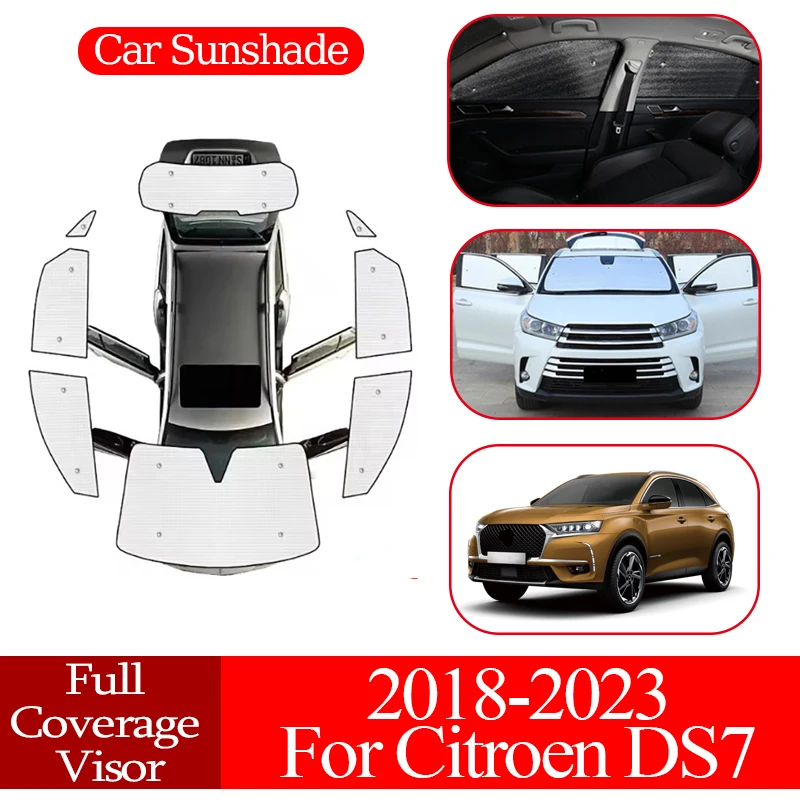 

Солнцезащитный козырек с полным покрытием, анти-УФ-защитный козырек на окно автомобиля, защитная доска, аксессуары для Citroen DS7 DS 7 Crossback 2018 ~ 2023