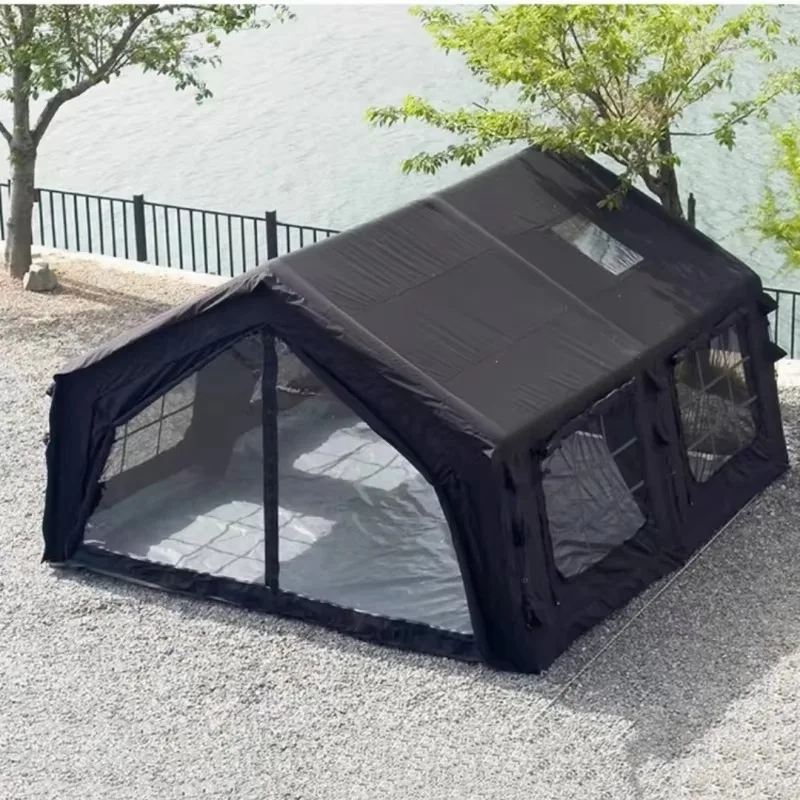 2026 17.2 High Quality Black Luxury Inflatable House Tent With 2 Rooms