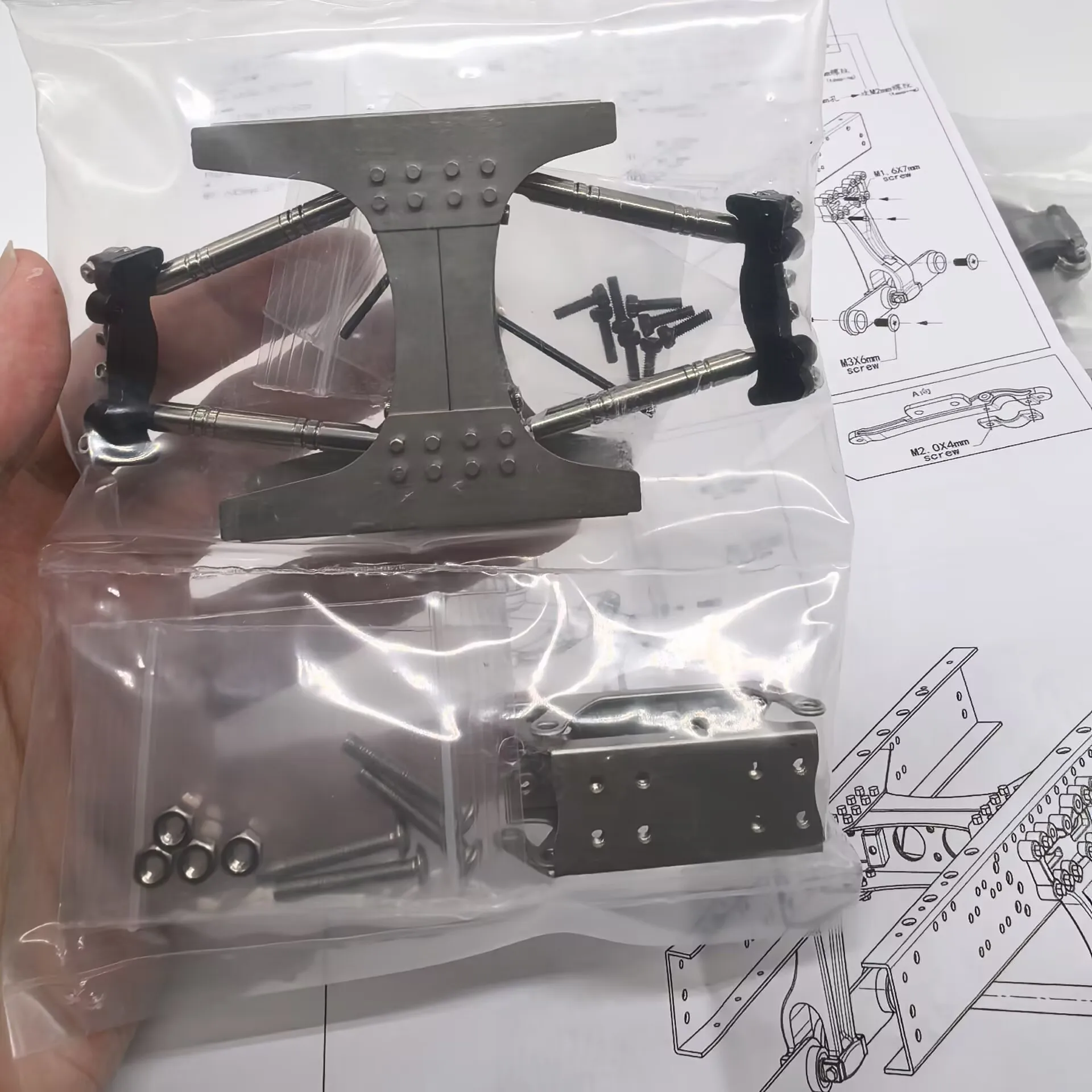 Scaleclub modelo 1/14 camión soporte único 8 airbag sistema de suspensión trasera para Tamiya para piezas de coche Scania camión Rc