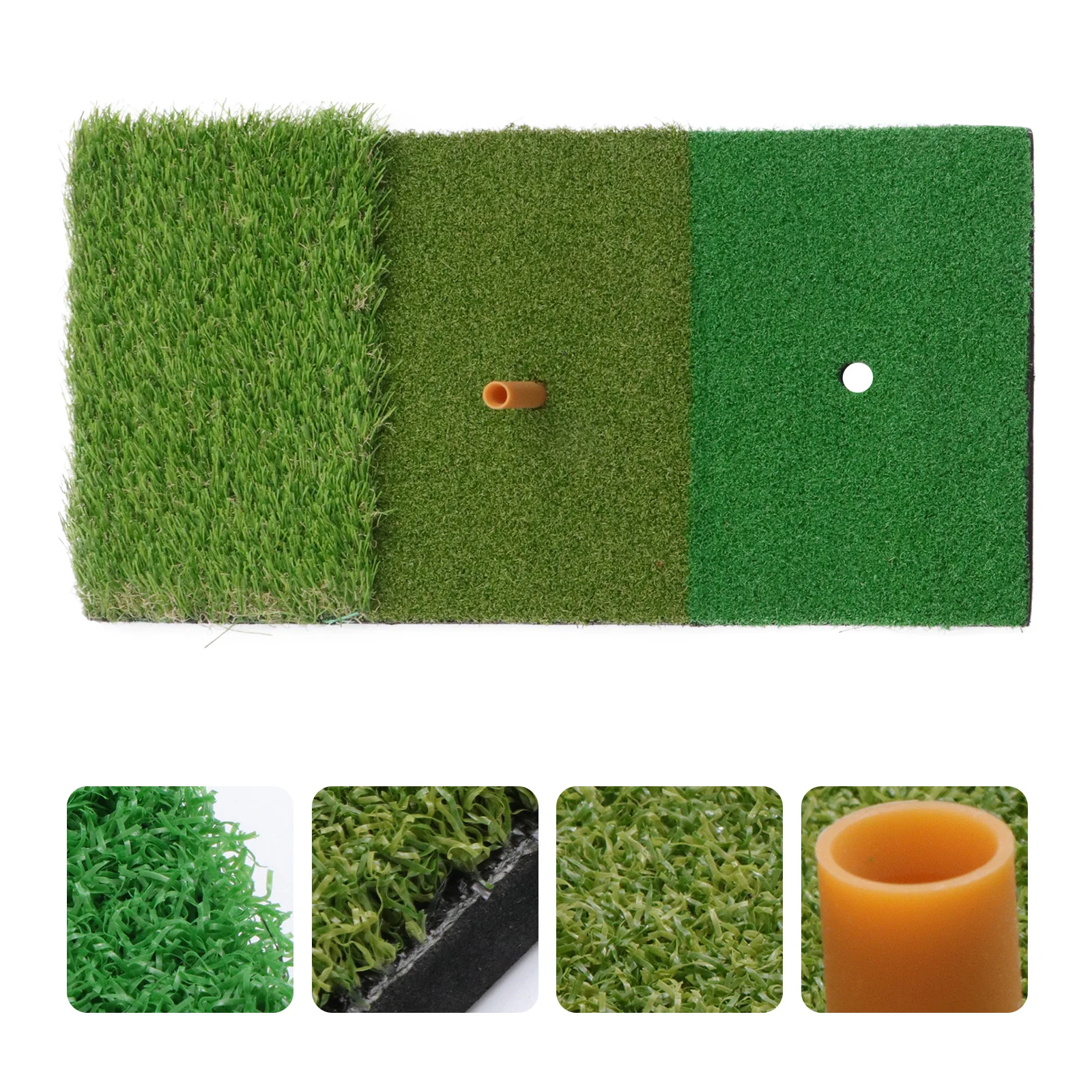Practice Mat Golf Hitting Mat 30x60cm Green 3 Colors Short Fairway Long Rough Surface Portable Swing Driving Pad Training Aid