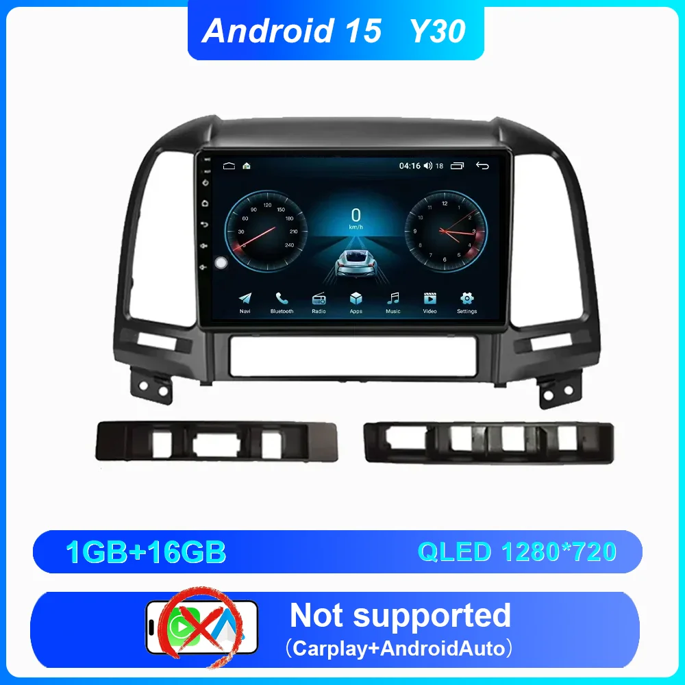 Android 15 For Hyundai Santa Fe 2 2006 - 2012 Auto Radio Stereo Multimidia Player GPS Navigation Carplay Android Auto 2din DVD