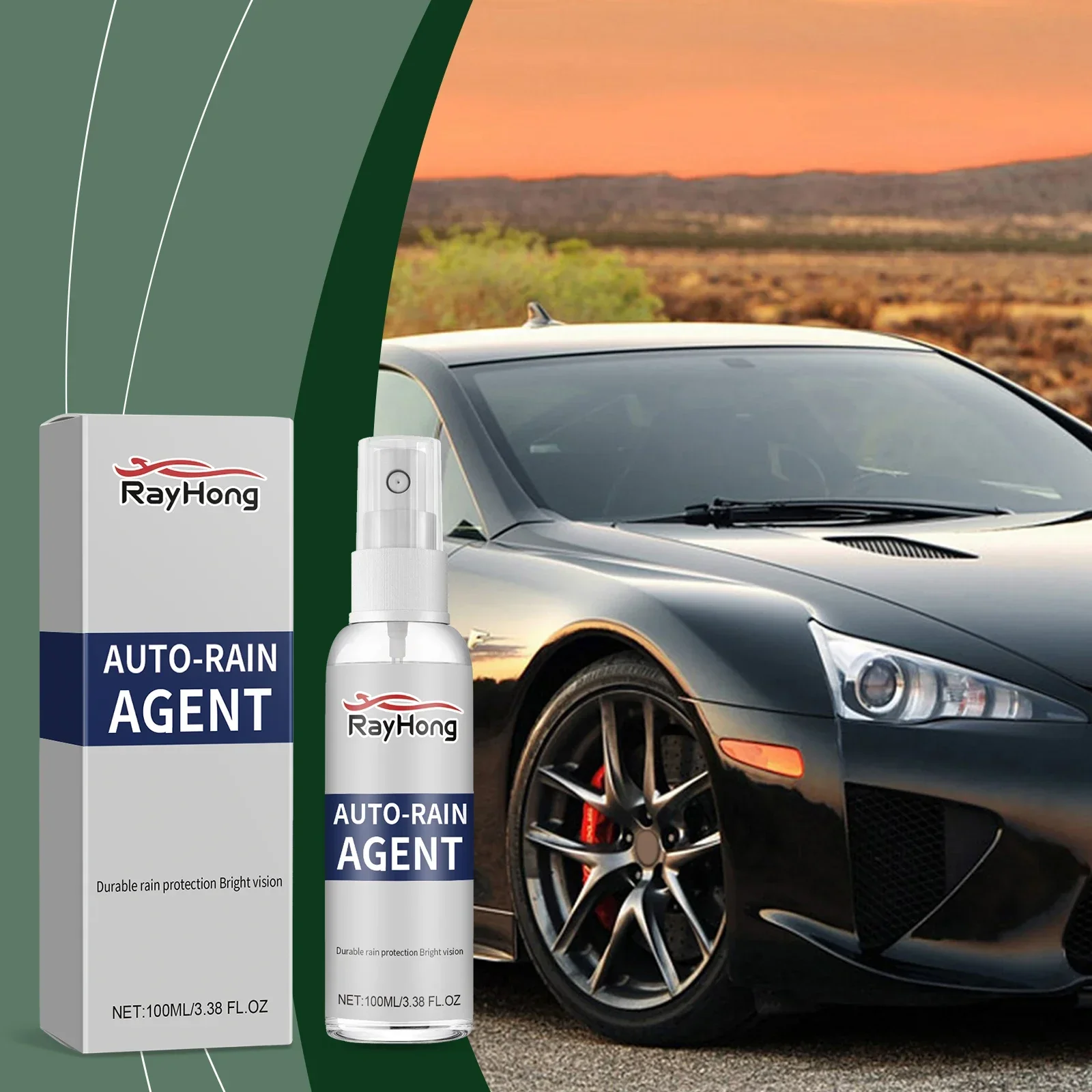 

Hydrophobic Car Glass Coating Spray - Waterproof Rain Repellent Treatment For Windshield & Auto Windows&Family-Friendly（100ml）