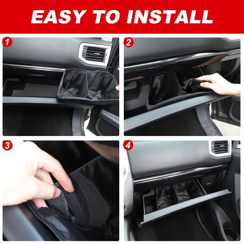 2pcs Oxford Cloth For 2016-2023 Nissan Titan Passenger Side Glove Box Divider Pouch Storage bag Car Organizer  Accessories view 5