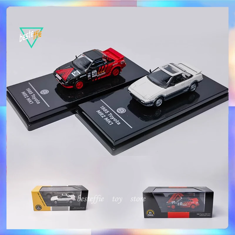 PARA car model 1/64 alloy Toyota MR2 MK1 cars model room display ornament simulation cars model boy collection birthday toy gift