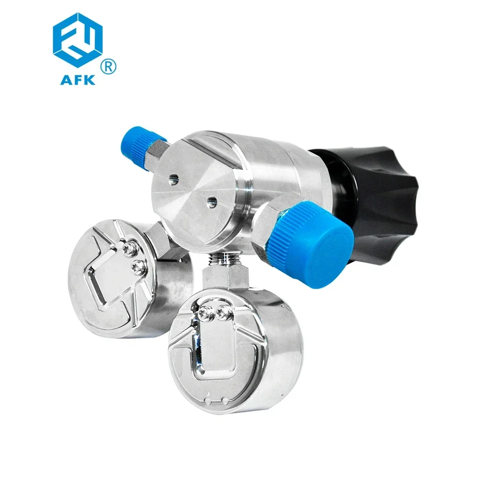 AFK R41 Регулятор давления высокого 6000PSI диоксида азота H2 Helium из нержавеющей Фото №5