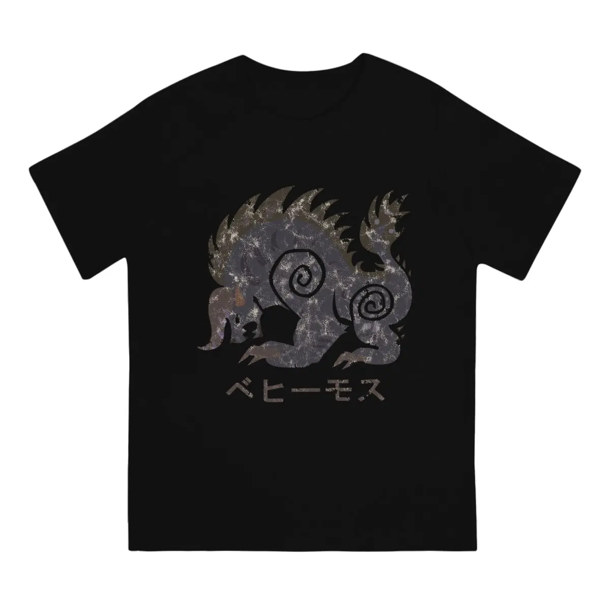 Behemoth Kanji Icon T-Shirts Men Monster Hunter World Leisure Tees Crewneck Short Sleeve T Shirt Printed Clothing