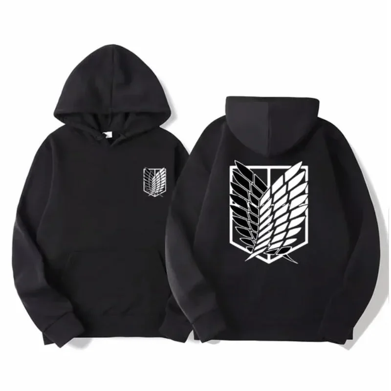 Japan Anime Attack on Titan Men Hoodies Spring Autumn Hip Hop Casual Pullover Top Hoodie Fashion Sweatshirts Jogging Sportswear