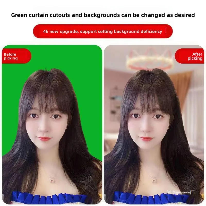 Câmera 4K Computador Externo Computador Desktop Notebook com Microfone Integrado Câmera Beauty Live de 60 Quadros