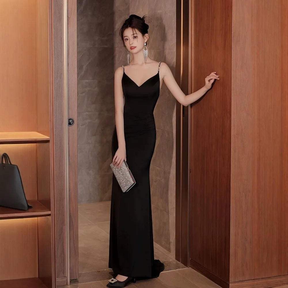 Seksowne Sukienki Wieczorowe na Bal z Odkrytymi Ramionami dla Kobiet 2025 Długa Sukienka Syrenka na Imprezę, Wąska, Elegancka Sukienka Ślubna do Sesji Zewnętrznego
