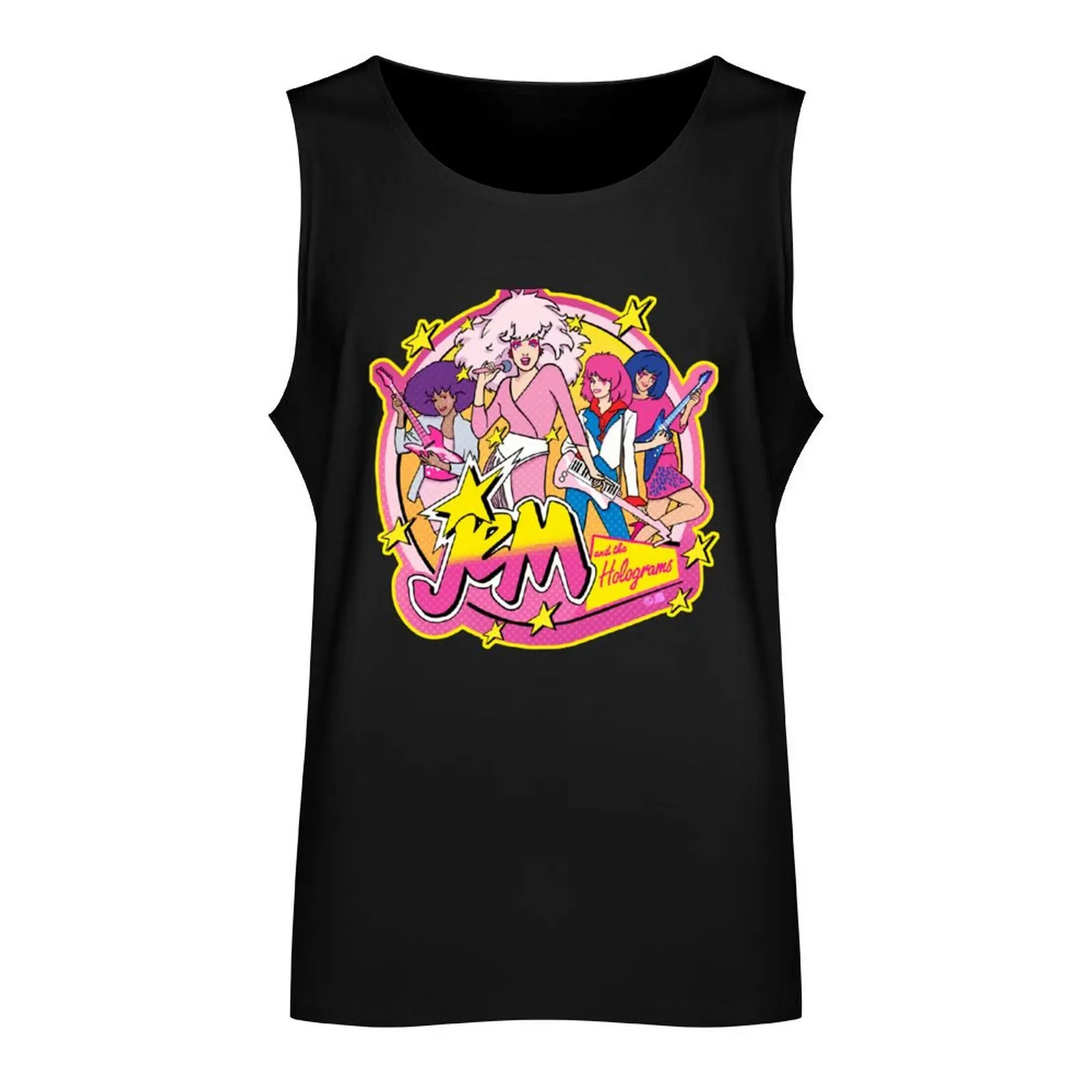 80S Jem and the Holograms HIGH QUALITY Tank Top anime t-shirts t-shirts for Men's gym