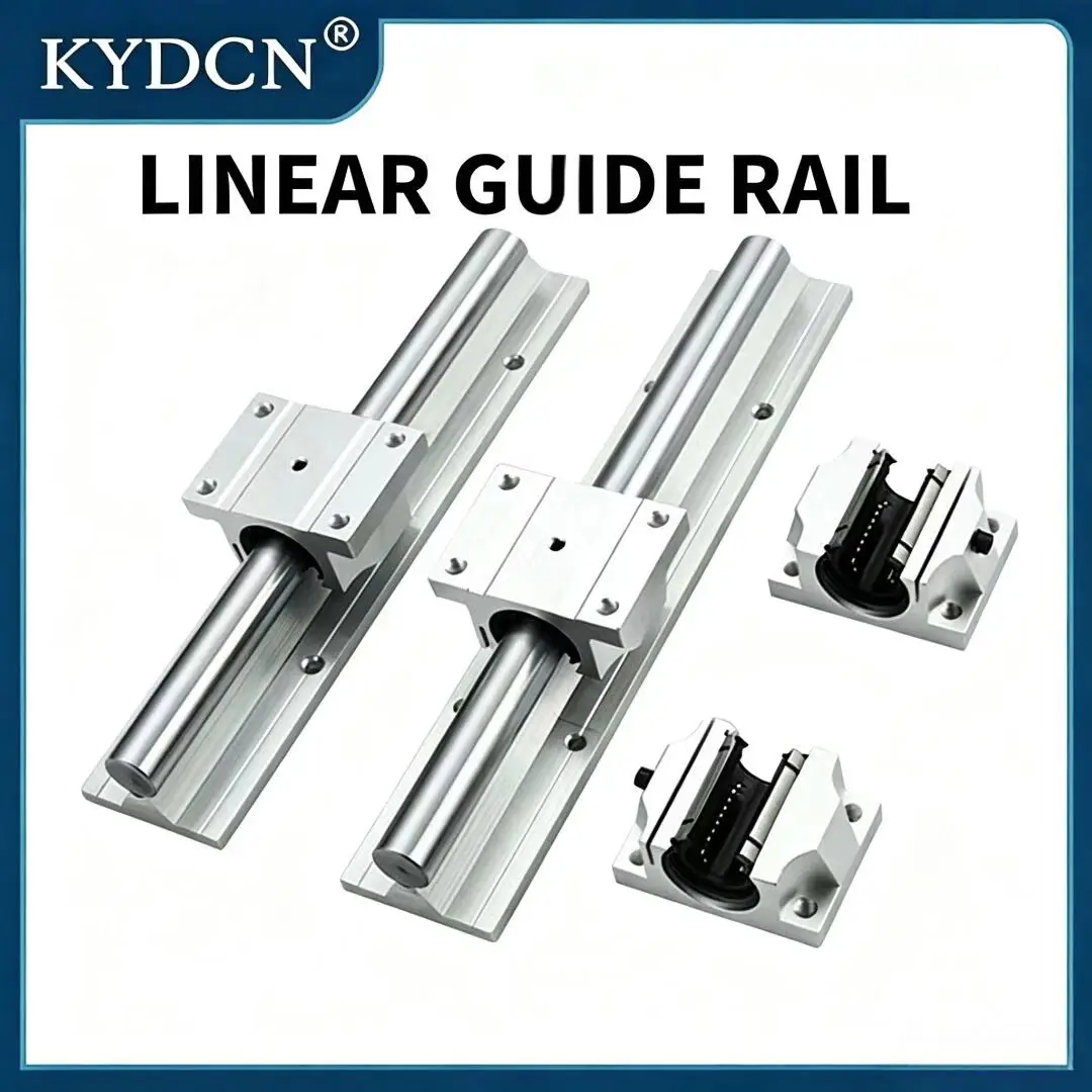 TBR16 TBR20 Linear Slide Rail Bearing Steel 200mm-1000mm with Slider TBR16UU TBR20UU Shaft Set for DIY Home Machine Tools