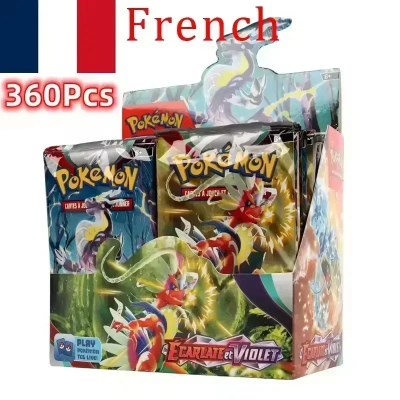 ★360P French Pokémon TCG: Ecarlet & Violet Etsncelles Astral Radiance Obsidian Flames Booster Box Pokemon Cards Game 36 Pack Box