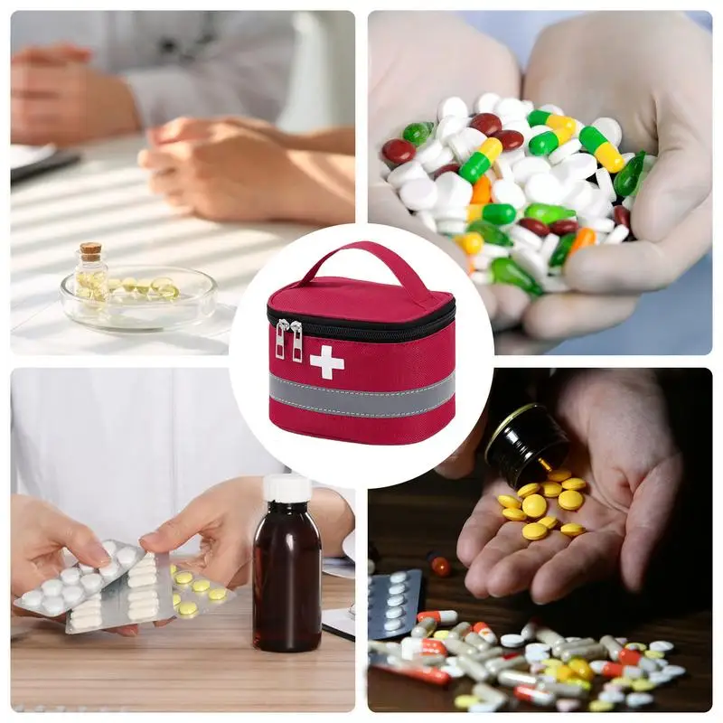 Сумка для лекарств, портативная сумка для первой реактивности, пустой чехол для переноски, контейнеры для хранения лекарств, бутылка для таблеток, дорожный чехол для дома