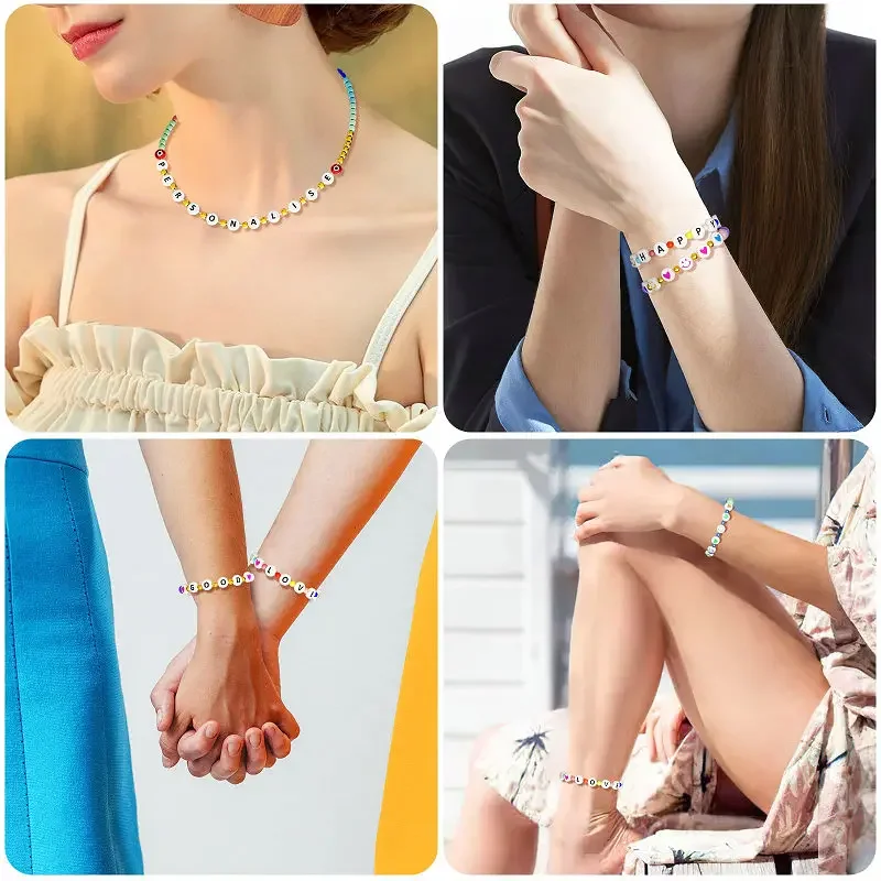 Friendship Bracelets Making Kit with Letter Beads