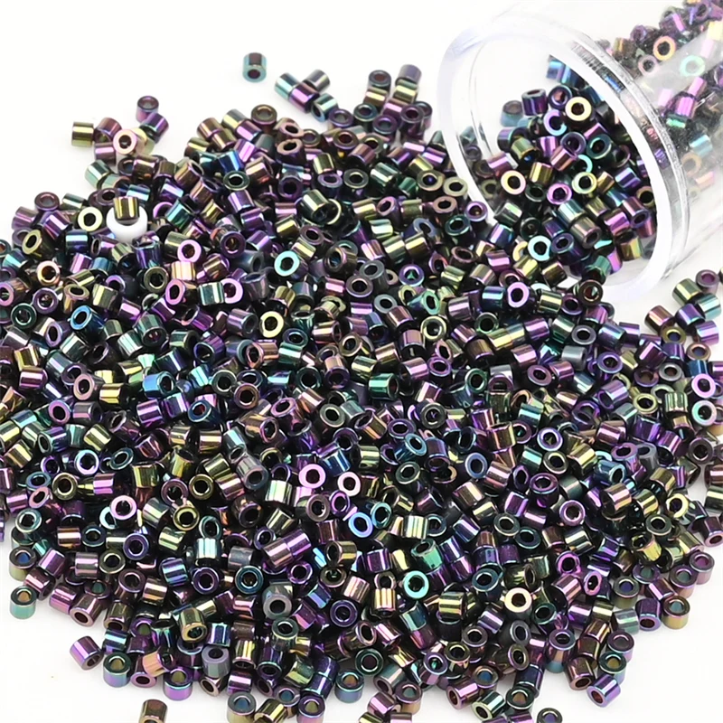 2000 Stück 11/0 Metallic Farbe Japan Glasperlen Bunte kleine Charm Perlen für Schmuckherstellung DIY Armband Handarbeit Nähen