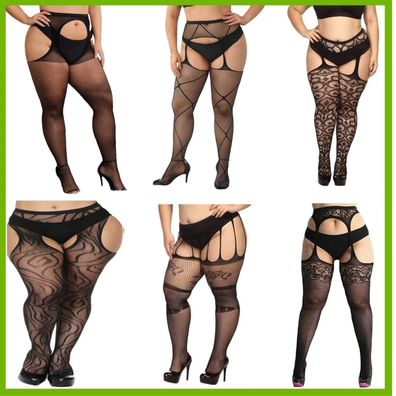 

Plus Size Fat Woman Sexy Stockings Nightclub High Stockings Female Erotic Gift Pantyhose fishnet stockings mallas de mujer