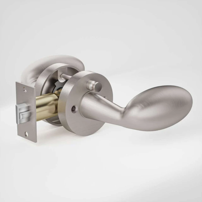 Three-bar handle lock, bathroom access, keyless, silent, dome egg-shaped apartment lock