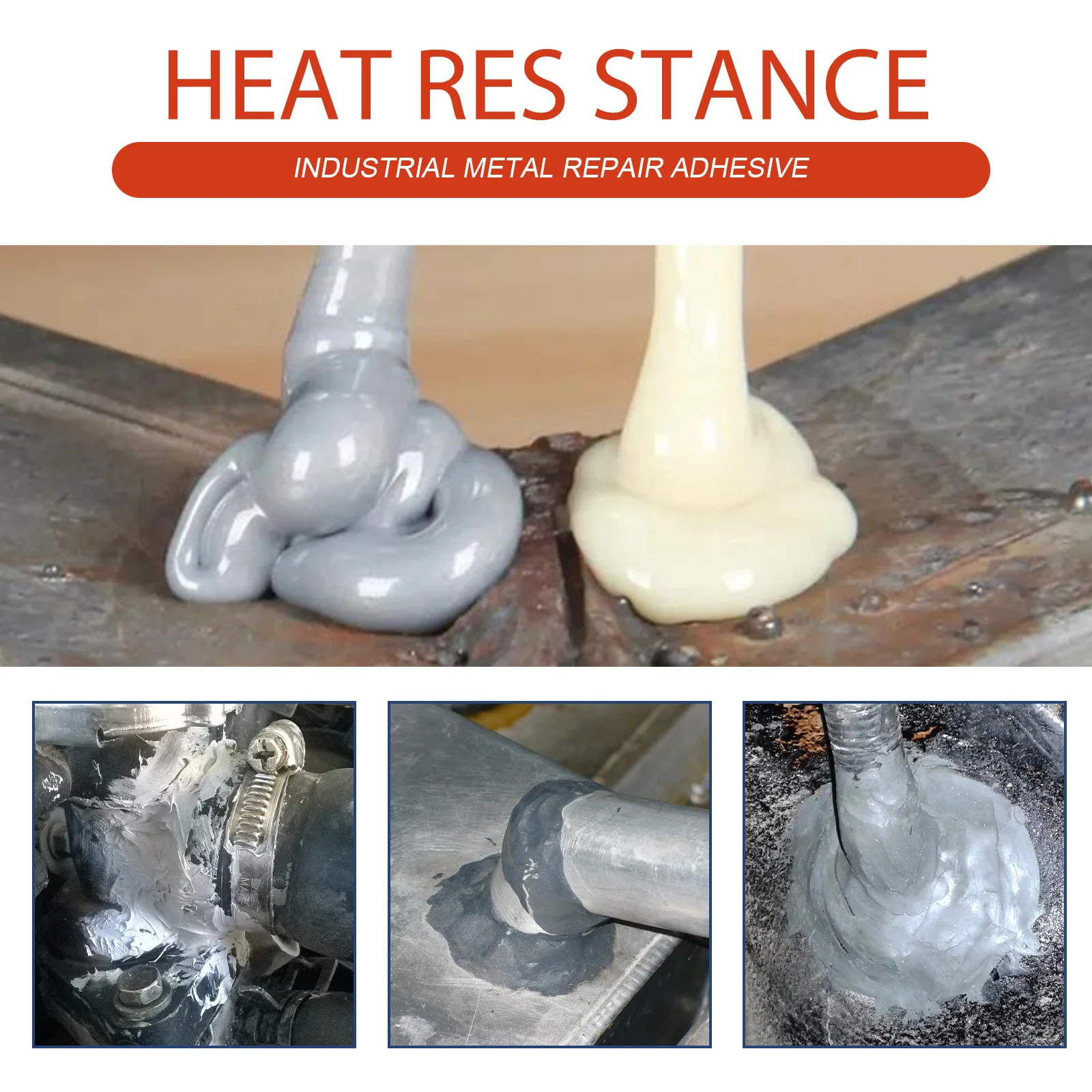 Extrusion Metal Casting Glue AB Repair Glue Industrial Cast Iron High Strength Repair Adhesive Heat Resistance Cold Weld Agent