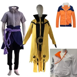 Ninja Uchiha Coat hoodie Cosplay Nine tailed Mode Costume Sage of The Six Path Halloween Full Sets Uniform Women Men Clothing