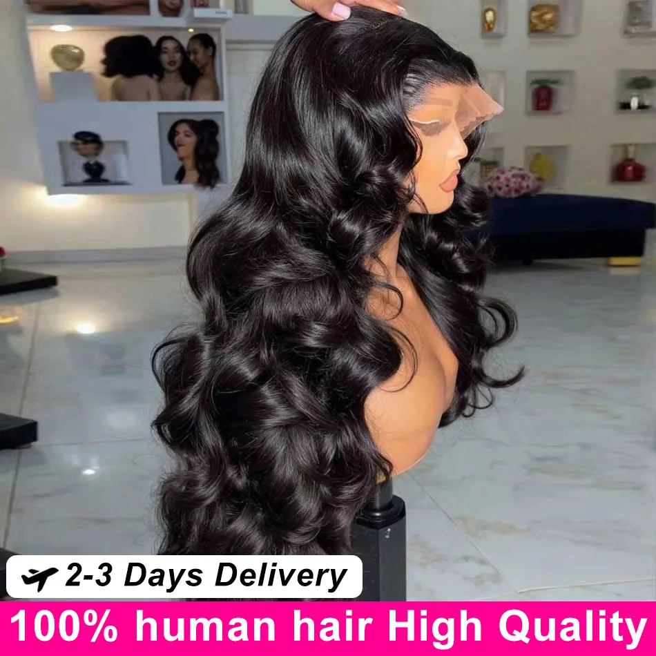 

13x6 Hd Body Wave Human Hair Wigs 40 50 Inch Lace Frontal Wig Brazilian 250 Density 100% Human Hair Wet And Wavy Lace Front Wig