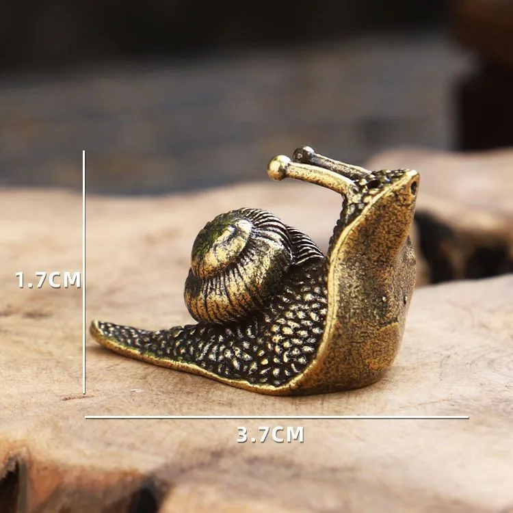 Pure Copper Snail Ornament Handmade Brass Desktop Decoration m330
