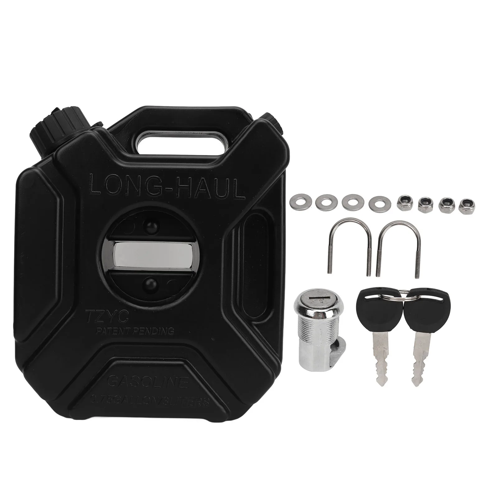 

3L 0.75 Gallon Gas Can Fuel Oil Petrol Storage Cans Black Emergency Backup Tank for Car Motorcycle UTV ATV Dirt Bike
