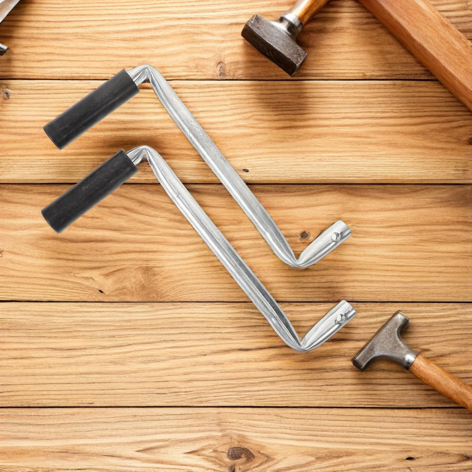 

2pcs Plastic Crank Handle For Greenhouse Film Roller Manual Window Crank Shade Lift Handle Folding Replacement Garden Patio